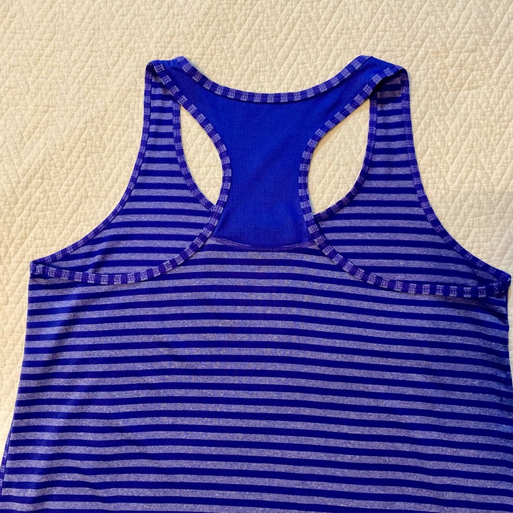 Purple Striped Racerback Tank Top - Picture 6 of 6